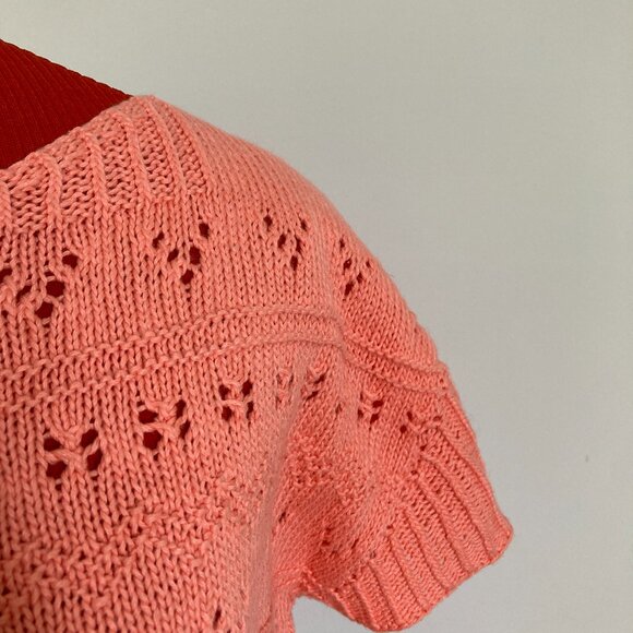 Flamingo Tee Hand knit Small/Medium - Picture 3 of 10